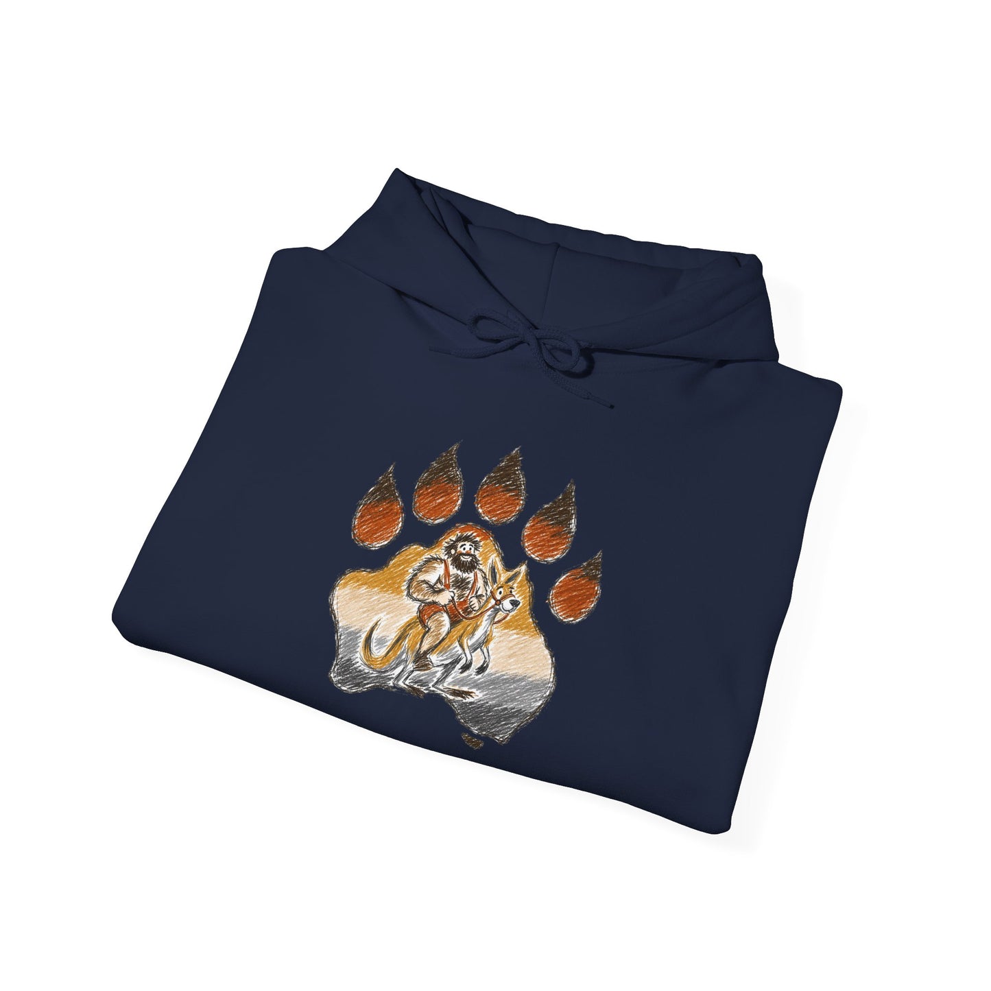 Trendy Australian Mascot Print Pullover Hoodie