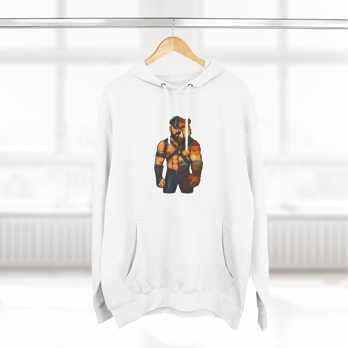 Stylish Bear Brotherhood Pride Cotton Hooded Sweatshirt