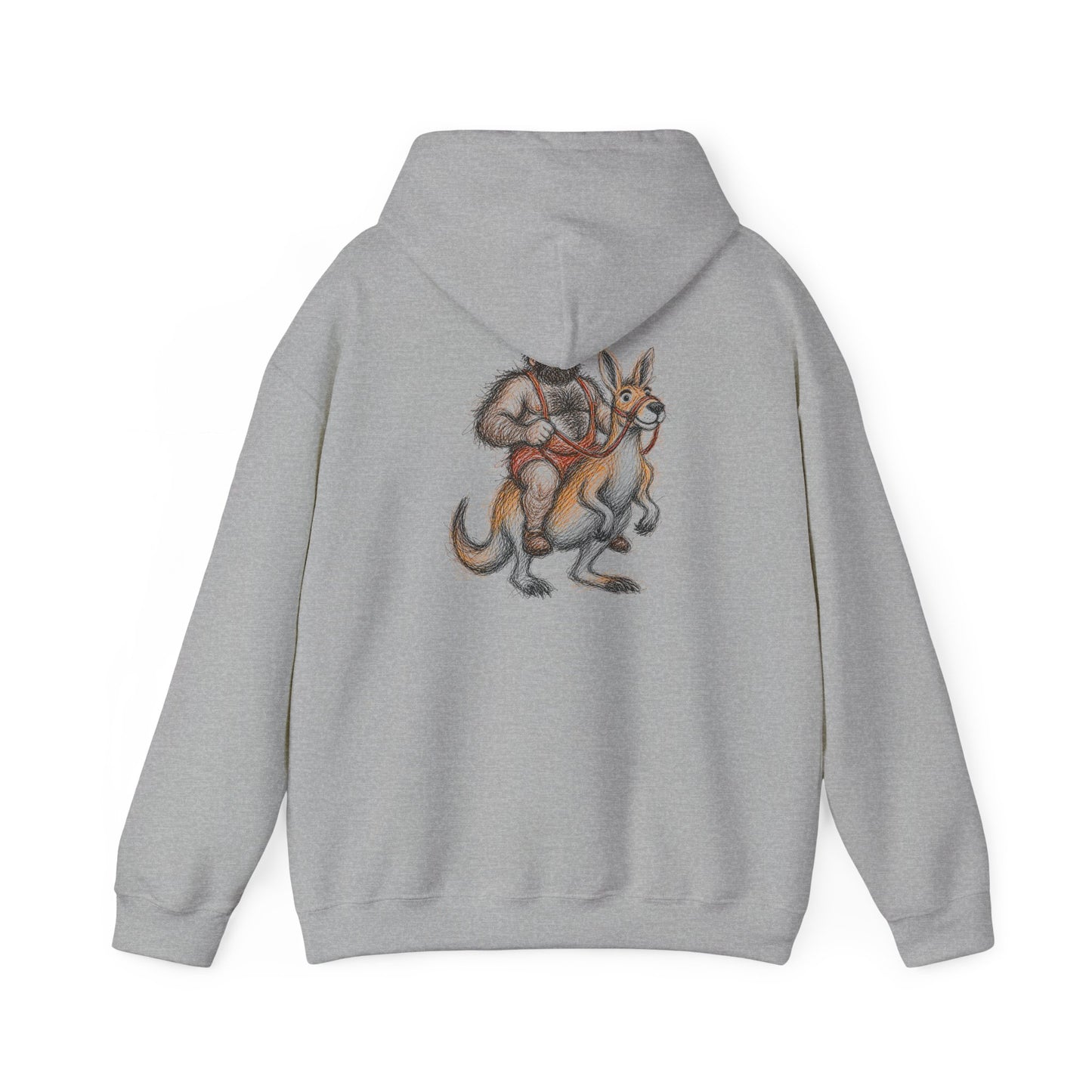 Trendy Australian Mascot Print Pullover Hoodie