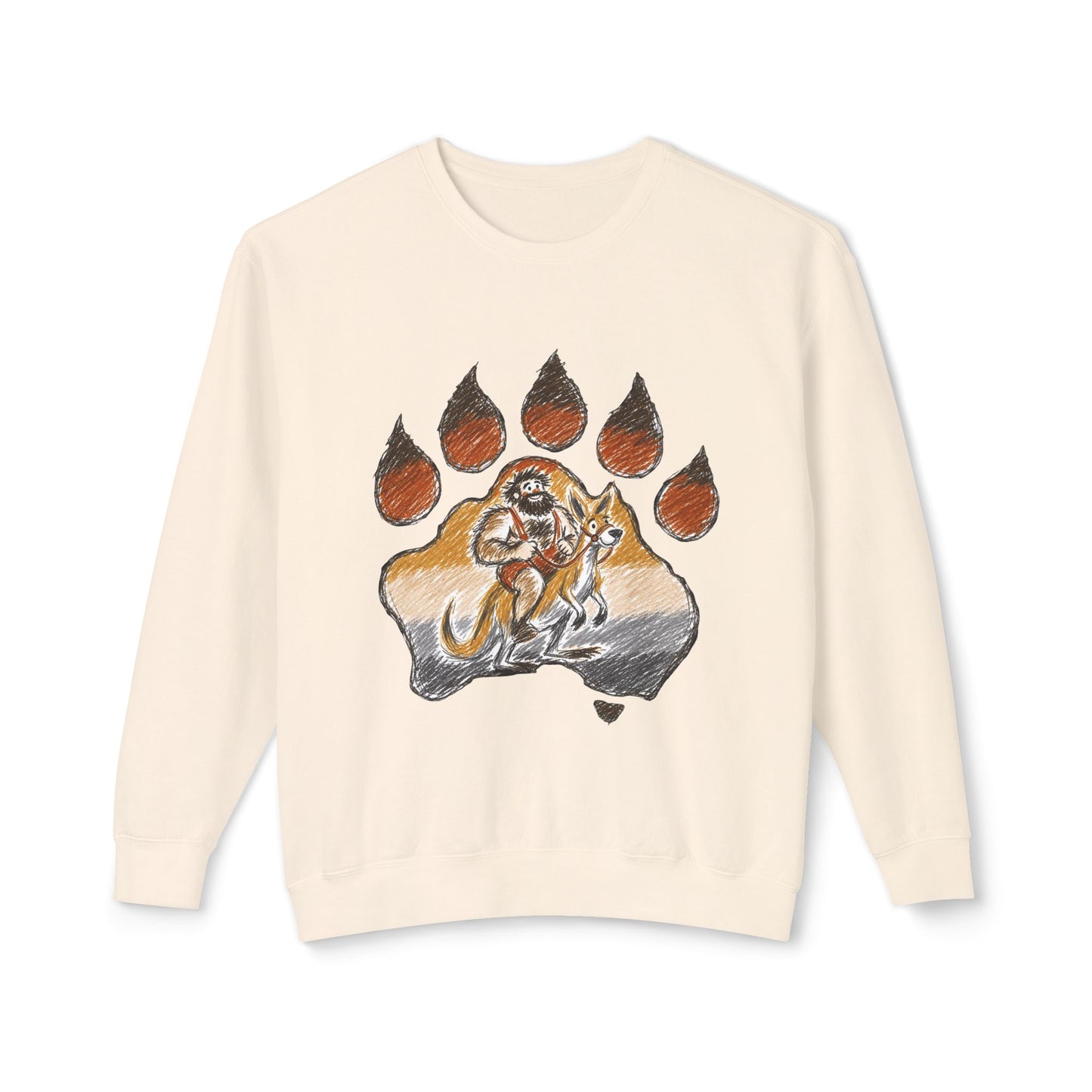 Modern Mascot Paw Design Comfort Pullover