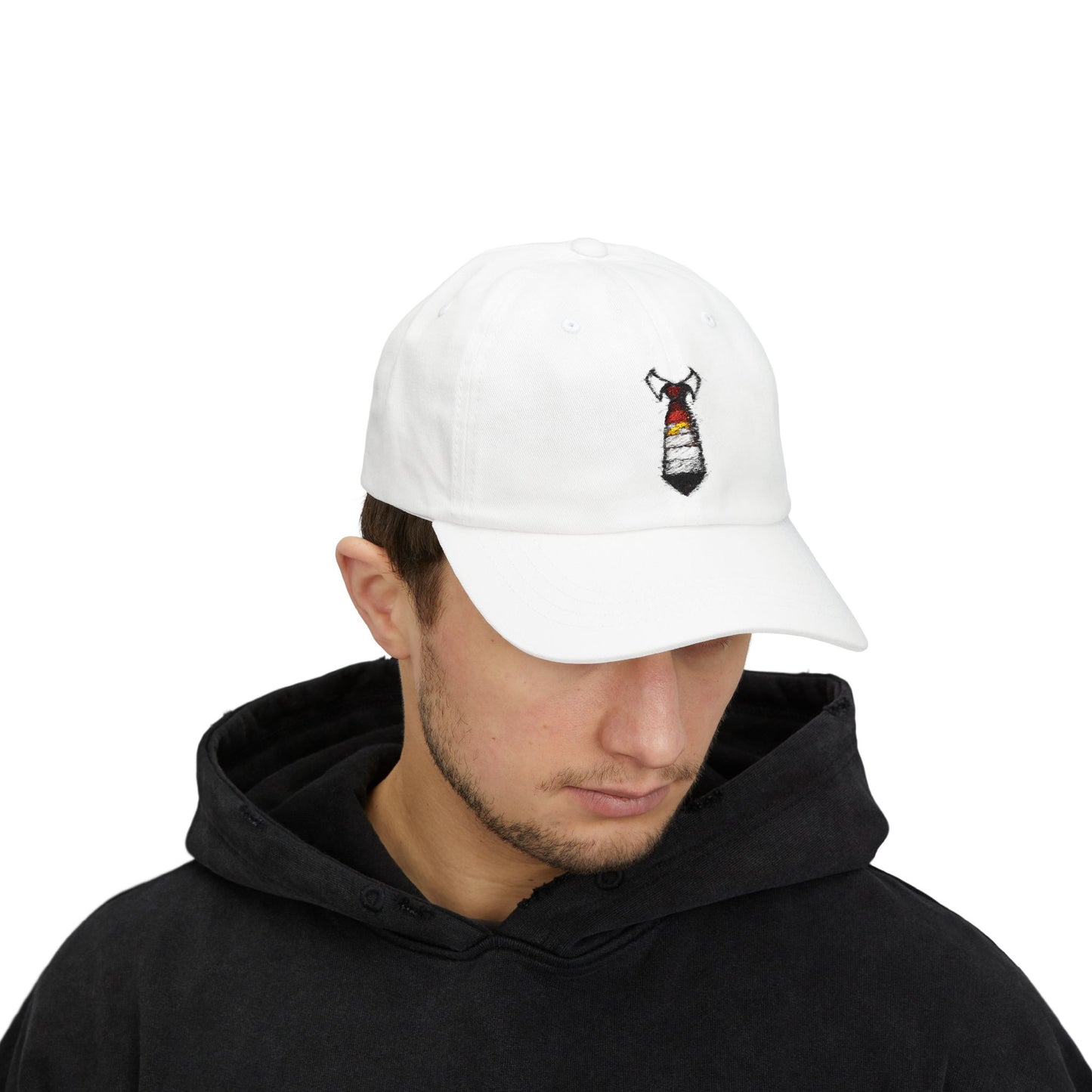Vibrant Striped Necktie Pride Graphic Cap