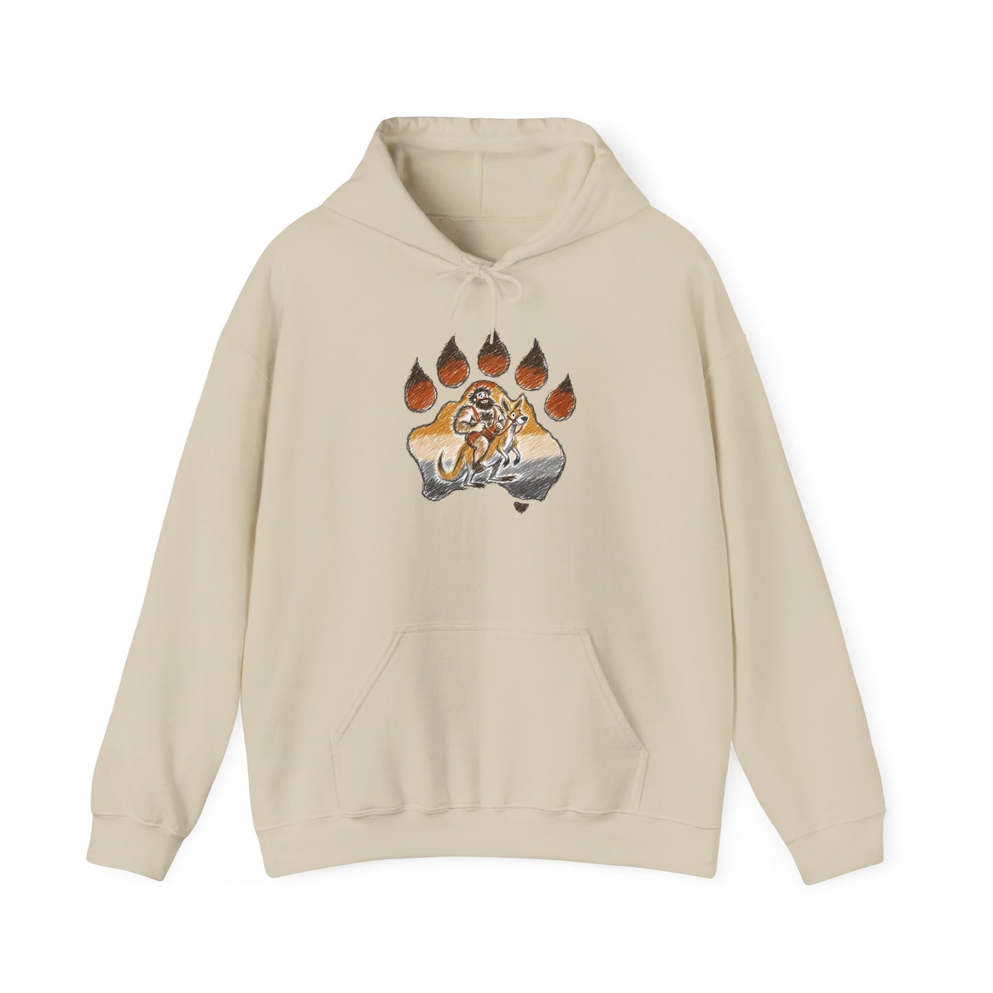 Trendy Australian Mascot Print Pullover Hoodie