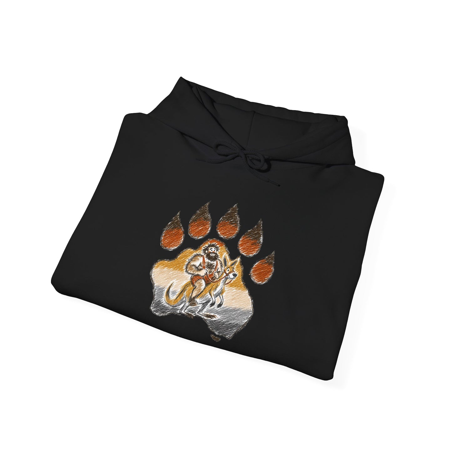 Trendy Australian Mascot Print Pullover Hoodie