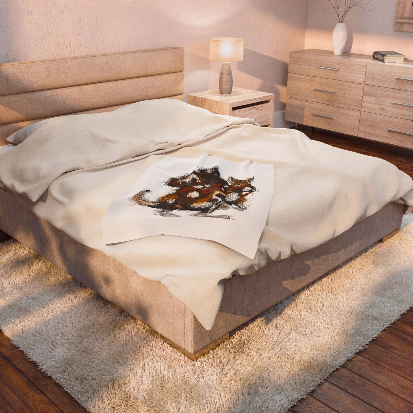 Supreme Bear Kangaroo Graphic Fleece Blanket