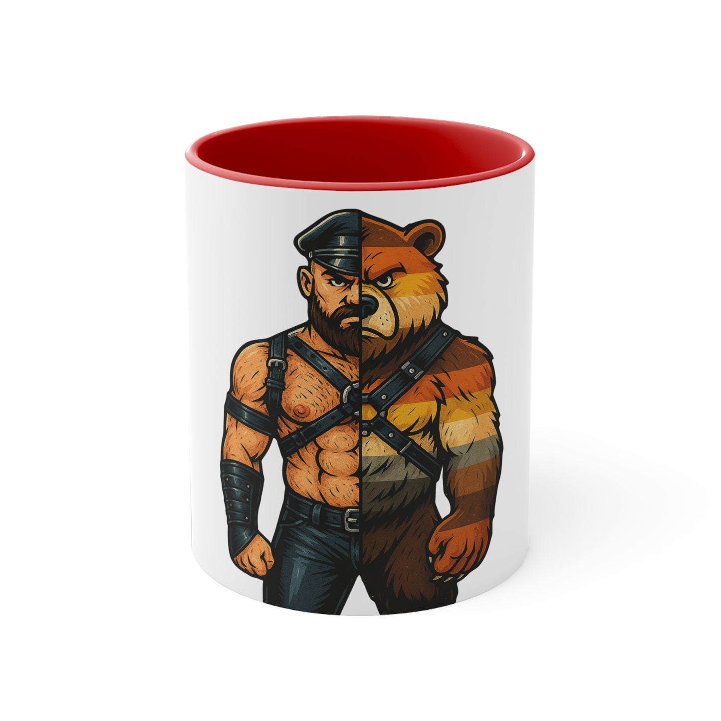 Celeste Bear Brotherhood Split Graphic Two-Tone Coffee Mug