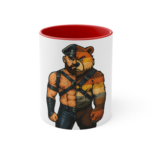 Celeste Bear Brotherhood Split Graphic Two-Tone Coffee Mug