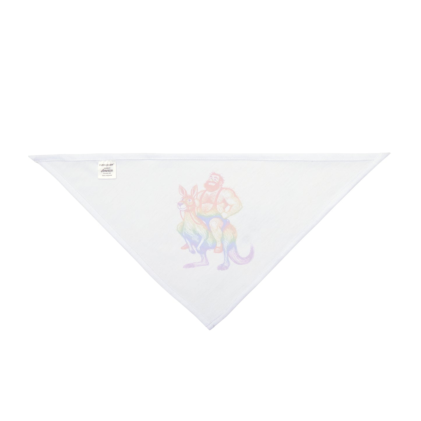 Contemporary Mascot Paw Rainbow Print Puppy Scarf