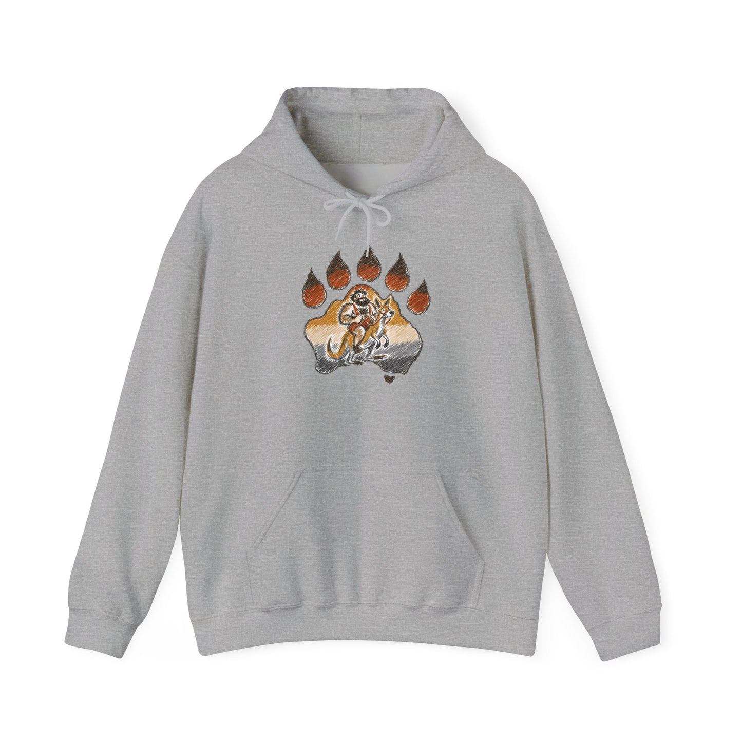 Trendy Australian Mascot Print Pullover Hoodie